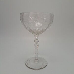 Rock Sharpe Anniversary Etched Crystal Tall Sherbet Glass